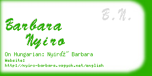 barbara nyiro business card